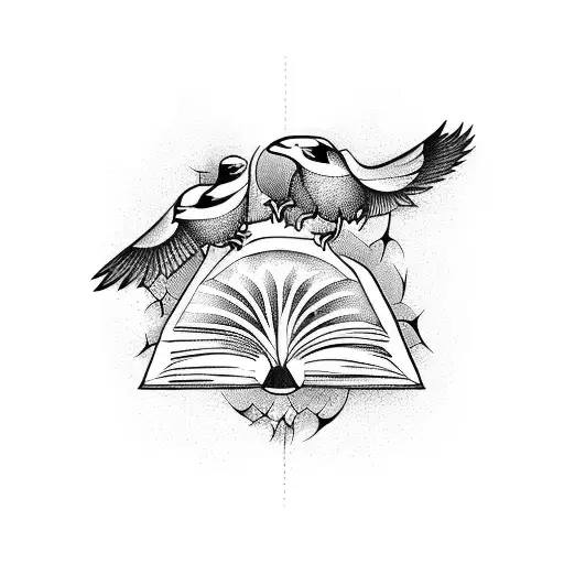 An Open Book With Pages Turning Into Flying Birds