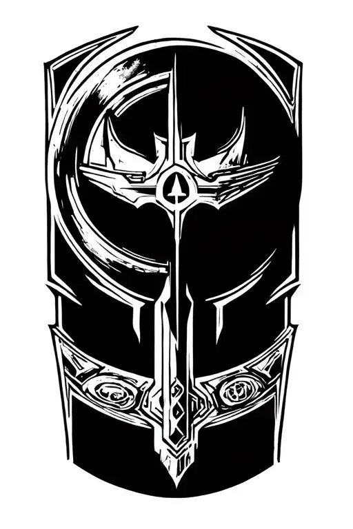 Warhammer 40K Deathwatch Symbol Incorporate Elements Tattoo idea
