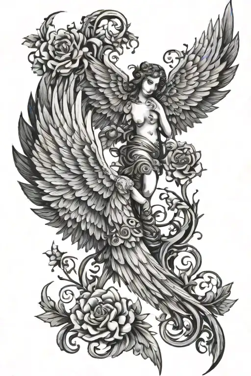 Angel Wings Spread Wide