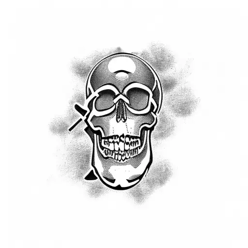 A Skull And Crossbones Made Out Of Beer Bottles