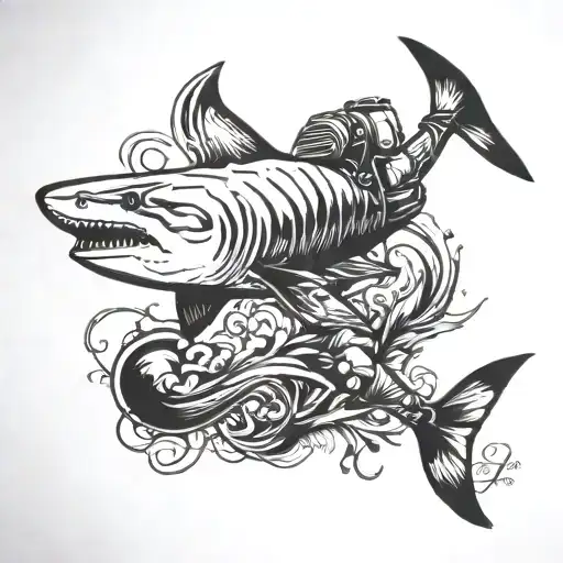 Shark And Diver