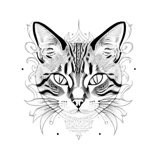 A Cat With Intricate Deathcore-inspired