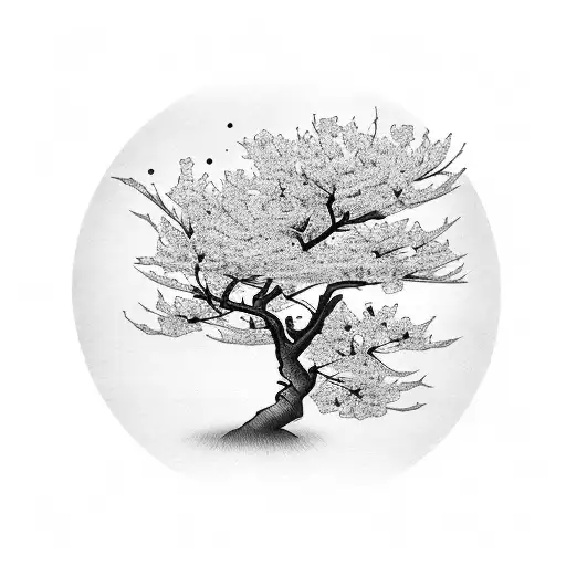 Cherry Blossom Tree That Runs Down Arm