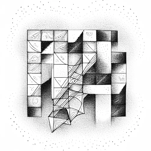 Line Art That Represents Building Blocks Of Life