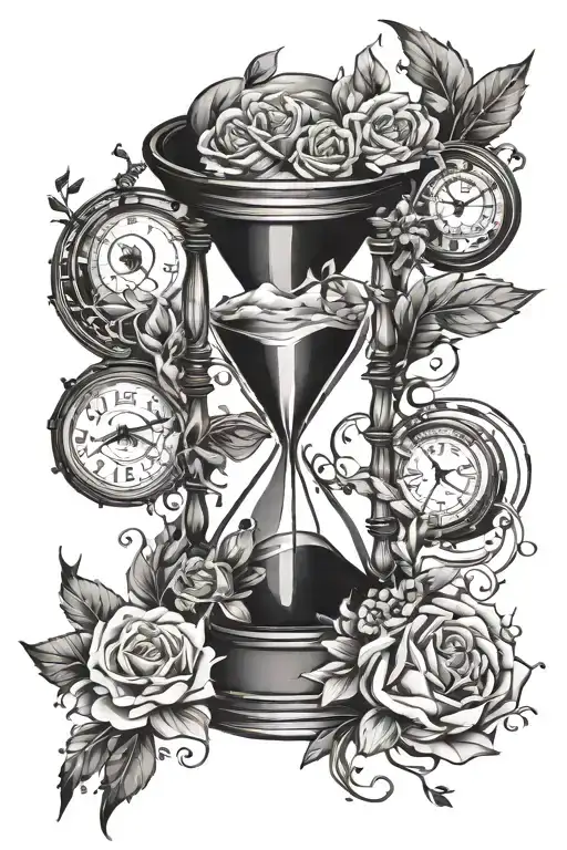 Hourglass Broken Time Flies Away And