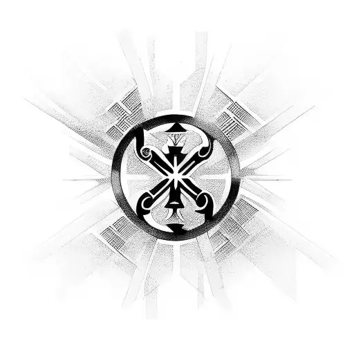 A Minimalist And Abstract Representation Of A Cross