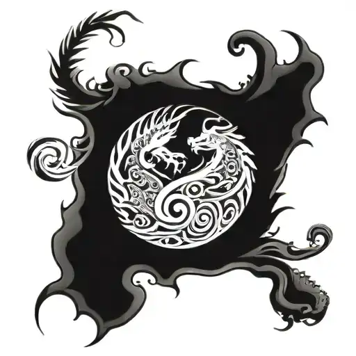 Yin Et Yang Dragon