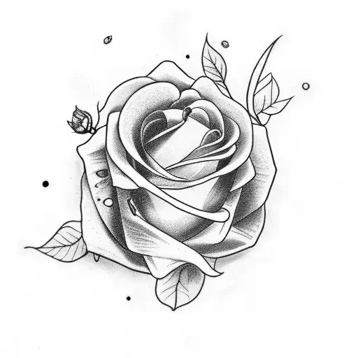 Anarchy A With Black Rose