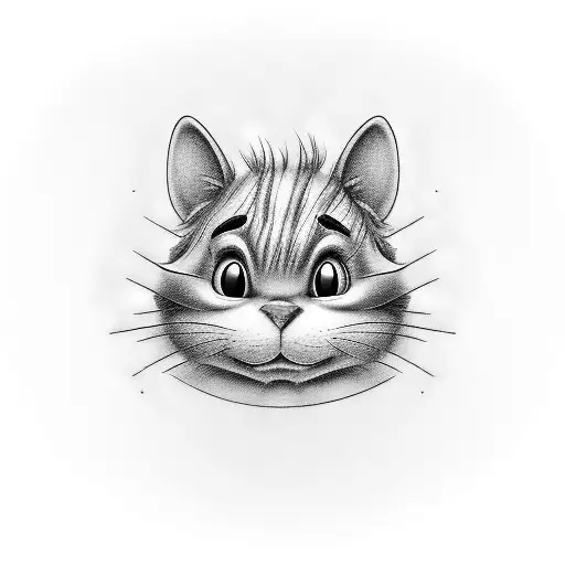 Cheshire Cat And Winnie The Pooh Sitting On A Swing