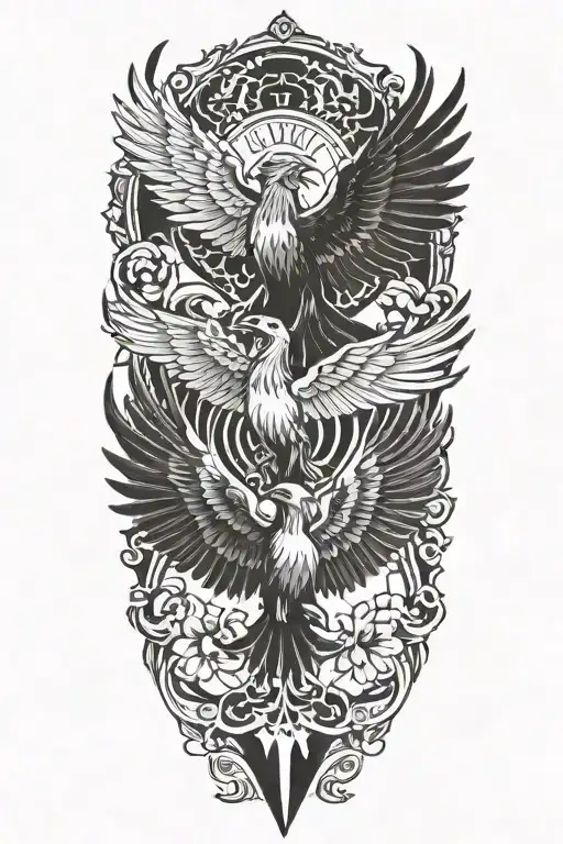 Gemini With Pheonix Flying