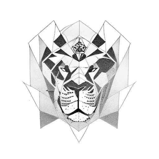 Lion 3 Crosses Pyramids Skull