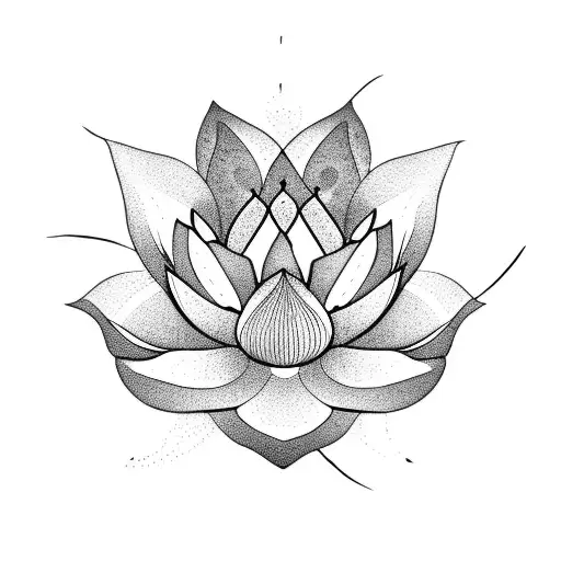 Lotus Flower In A Yoga Pose