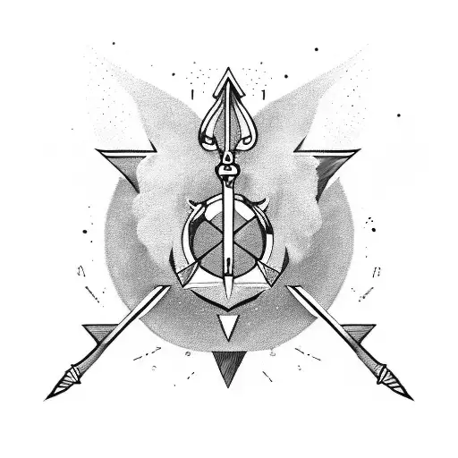 Sagittarius With Power Symbol