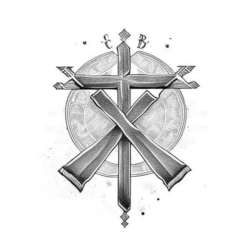 Cross With Bible Qoute Across It