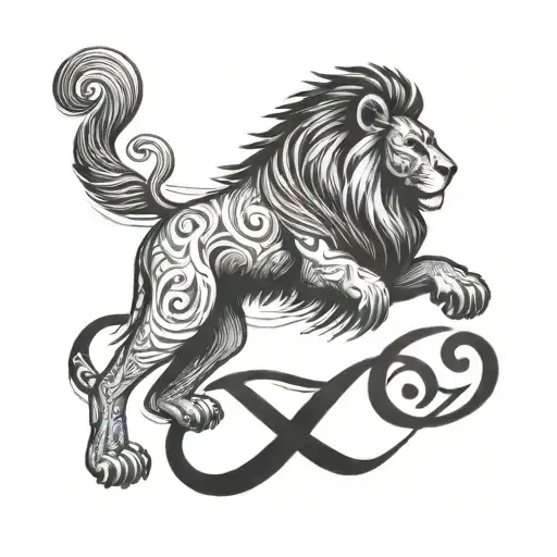 Lion With Infinity Sign
