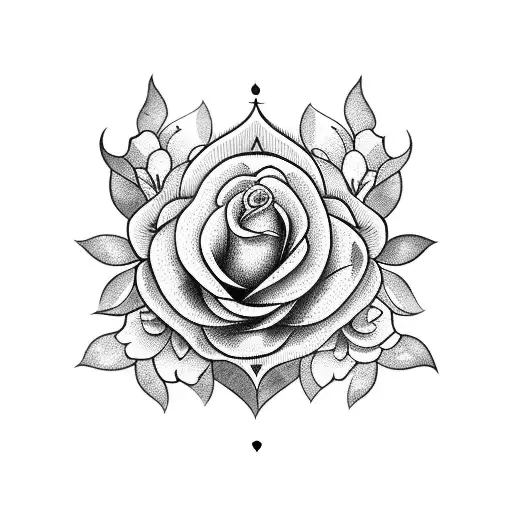 Poker Cards Whit Rose