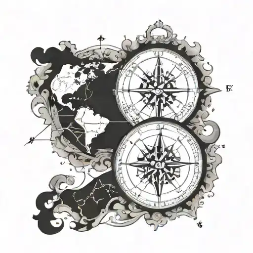 Tomorrow Belongs To The Bold With A Compass And Map