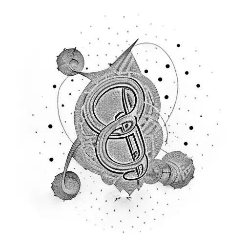 A Music Note Intertwined With Graffiti Lettering Spelling Out 'Atlanta'