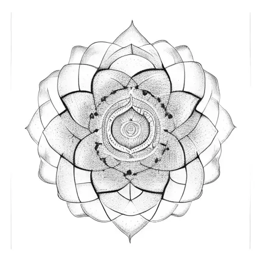 Infinity Symbol Made Of Lotus Petals