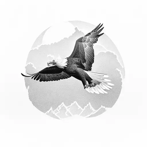 A Majestic Eagle Soaring Through The Sky