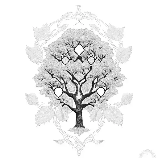 Incorporate A Family Tree With Intricate Branches And Leaves