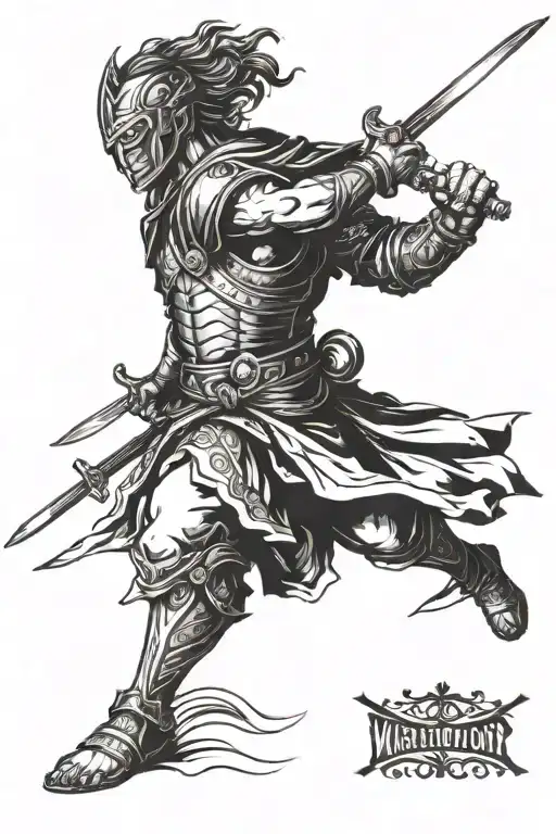 Warrior Wielding A Sword
