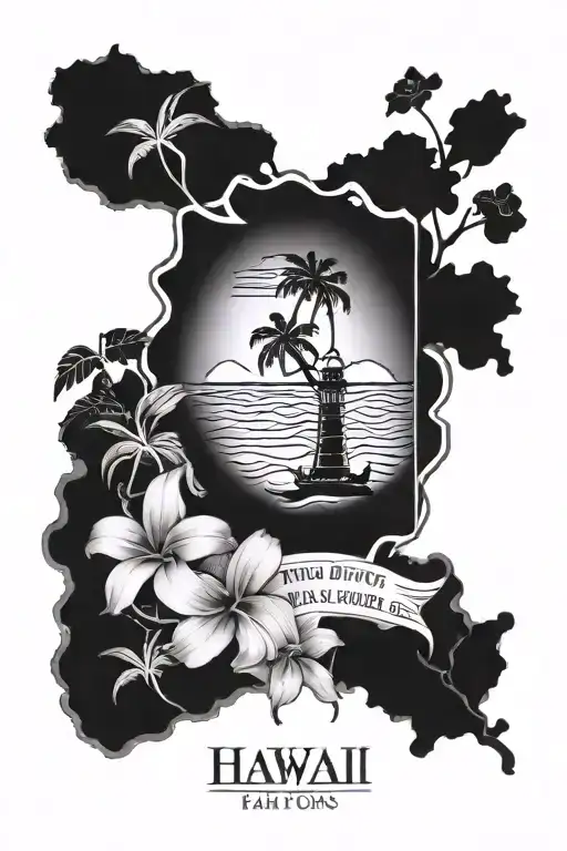 Hawaii Memorial Tattoo For Dad Walking