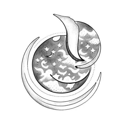 Crescent Moon And Stars