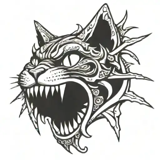 Cat Mouth With The Right Fang Broken Sword