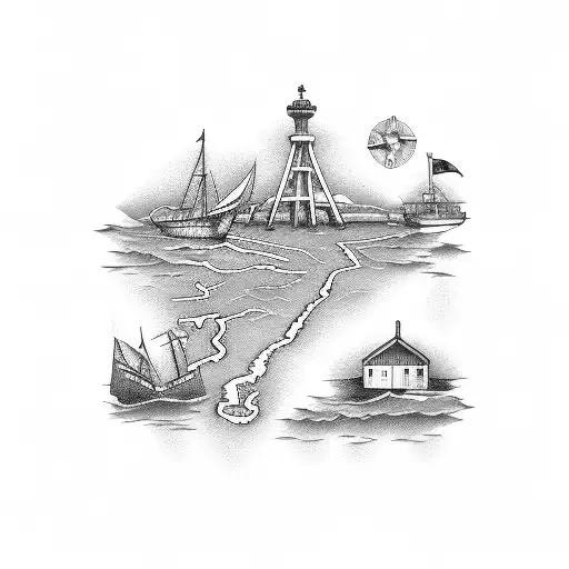 Suffolk River Orwell Nautical Map