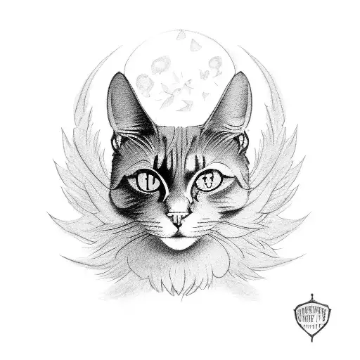 Black Cat With Crow Wings