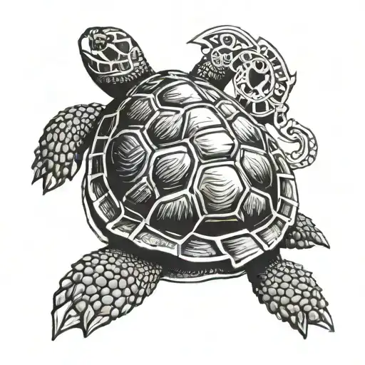 Shellback Turtle With A Anchor