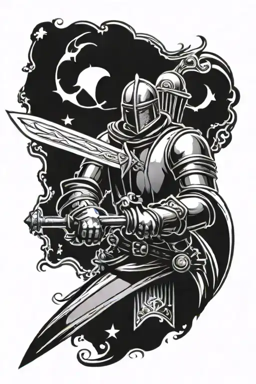 Holy Knight Holding Sword