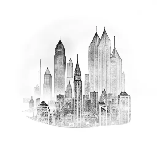 A Hauntingly Beautiful Cityscape Of Atlanta With Ghostly Figures Roaming The Streets