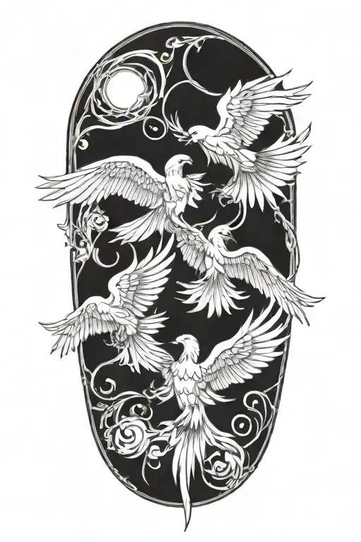 Gemini With Pheonix Flying