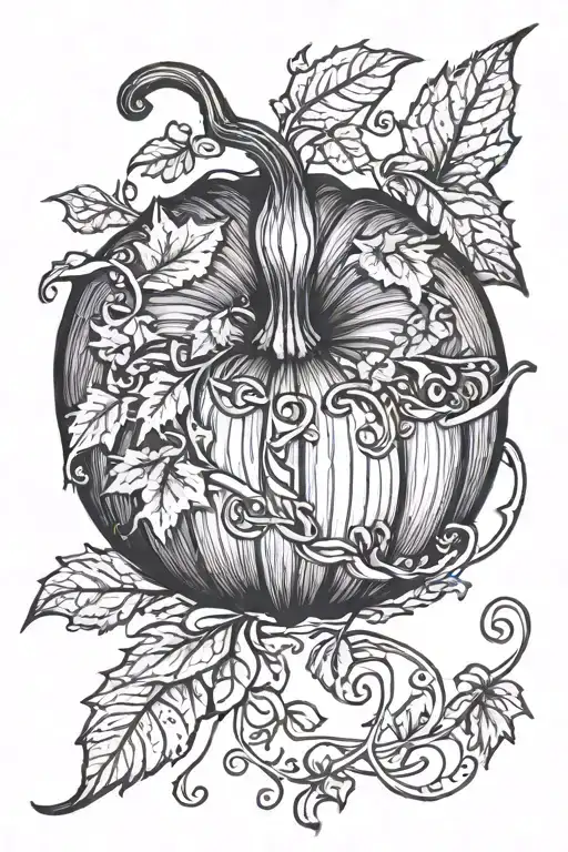 Pumpkin And Vine Wrapping