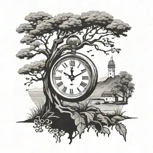 Clock Hope Landscape Animal