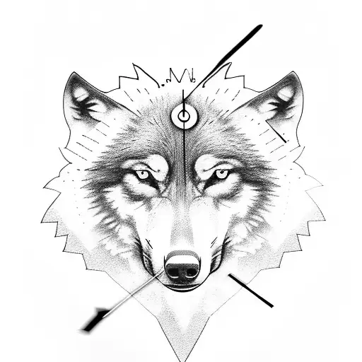 Wolf With Clock