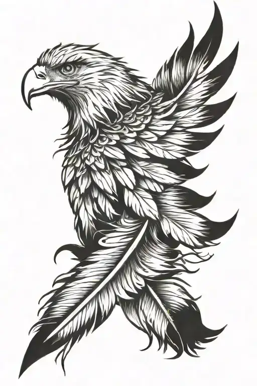 Eagle Feathers On Forearm