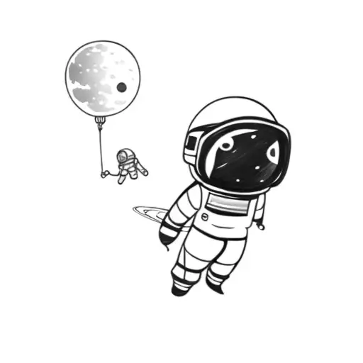 An Astronaut In Space With A Parachute