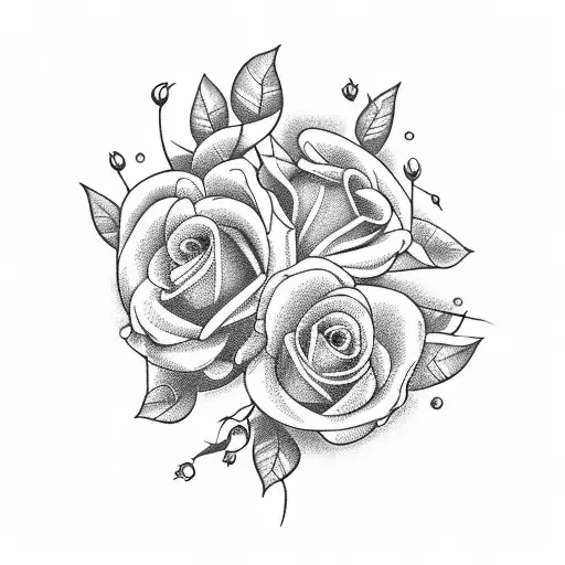 Tree Deer Roses River