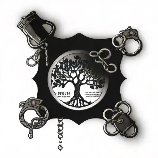 A Family Tree Intertwined With Police Badges And Handcuffs