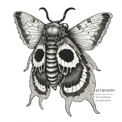 Death Moth For The Very Upper Thigh By The Hip