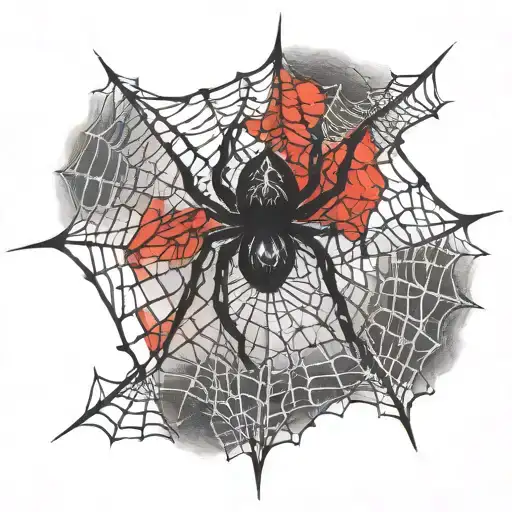 Spider Web With Spider