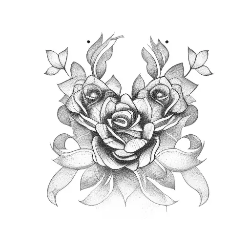 Something Dark In The Middle Surrounded By Some Flowers