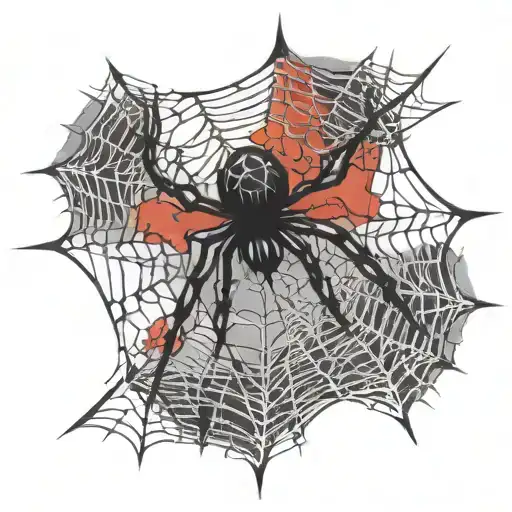 Spider Web With Spider