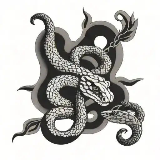 Snake Wrapping Around Forearm