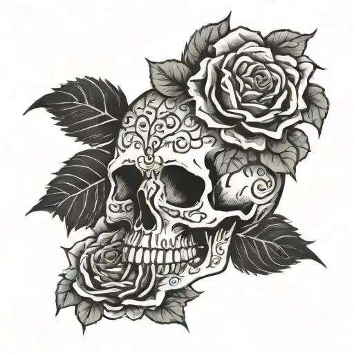 Skull And Roses