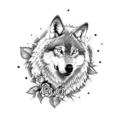 Wolf And Roses