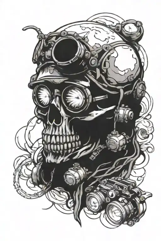 Skull With Night Vision Goggles